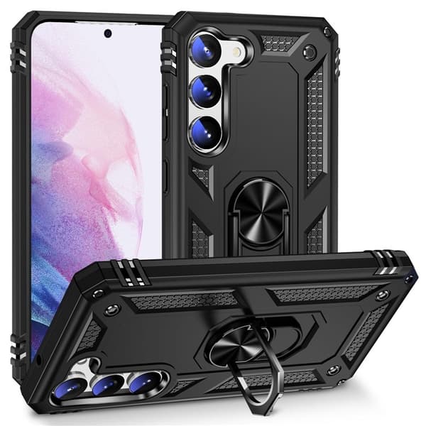 Galaxy S23 Plus Skal Ringhållare Kickstand - Svart