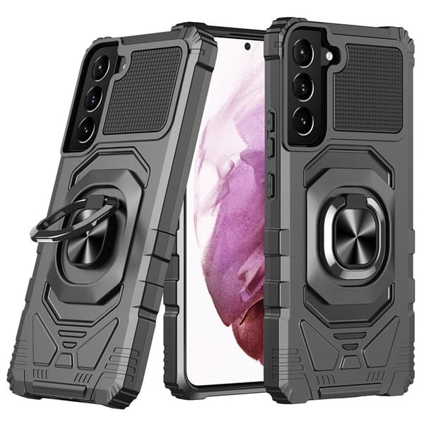 Galaxy S23 Plus Skal Ringhållare Kickstand Anti-Fall - Svart