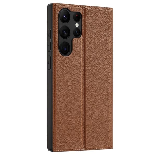 Dux Ducis Galaxy S23 Ultra Plånboksfodral Skin X2 Magnetic - Brun