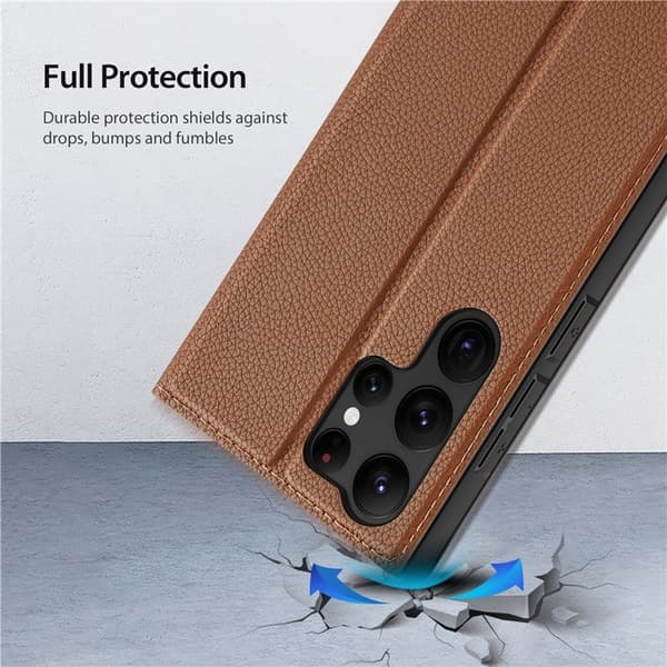 Dux Ducis Galaxy S23 Ultra Plånboksfodral Skin X2 Magnetic - Brun