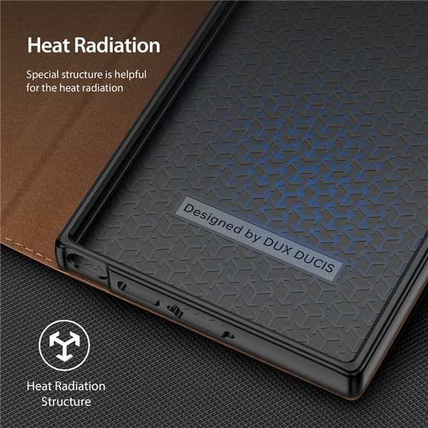 Dux Ducis Galaxy S23 Ultra Plånboksfodral Skin X2 Magnetic - Brun