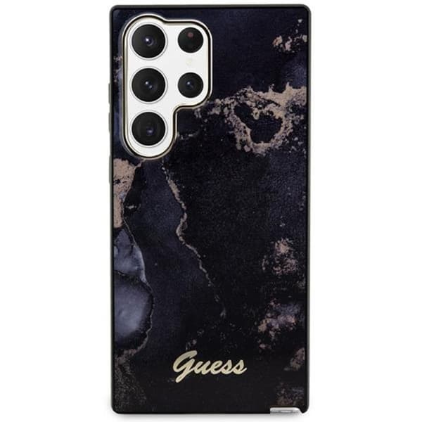 Guess Galaxy S23 Ultra Mobilskal Golden Marble Collection - Svart