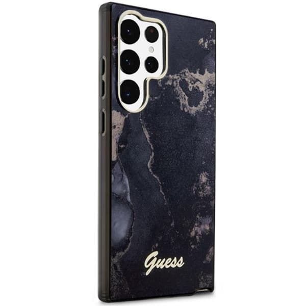 Guess Galaxy S23 Ultra Mobilskal Golden Marble Collection - Svart