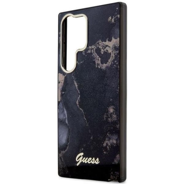 Guess Galaxy S23 Ultra Mobilskal Golden Marble Collection - Svart