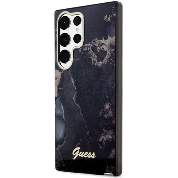 Guess Galaxy S23 Ultra Mobilskal Golden Marble Collection - Svart