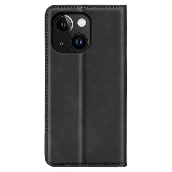 iPhone 15 Plus Plånboksfodral Flip PU-Läder - Svart