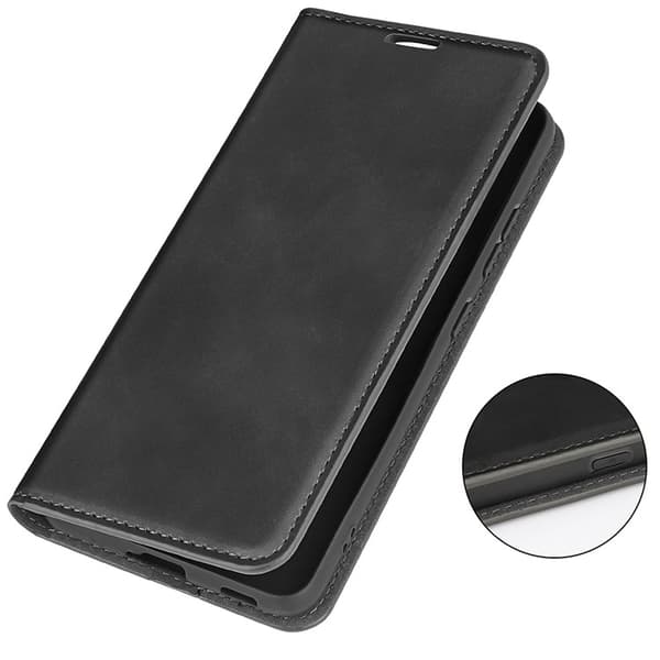 iPhone 15 Plus Plånboksfodral Flip PU-Läder - Svart