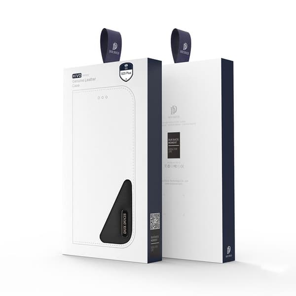 Dux Ducis Galaxy S23 Plus Plånboksfodral Äkta Läder RFID Hivo - Röd