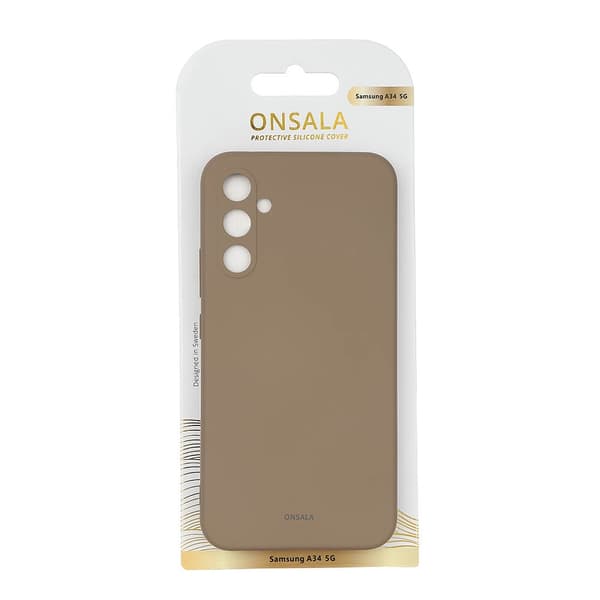 ONSALA Galaxy A34 5G Skal Silikon - Beige