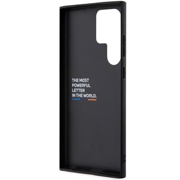 BMW Galaxy S23 Ultra Skal Läder Stamp Tricolor - Svart