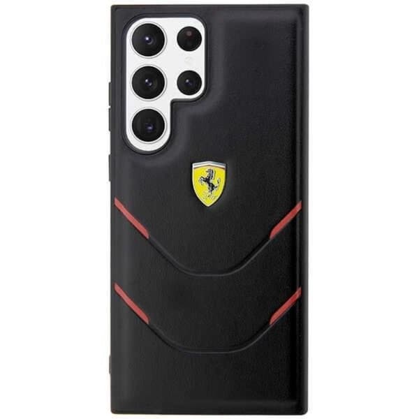 Ferrari Galaxy S23 Ultra Skal Hot Stamp Lines - Svart