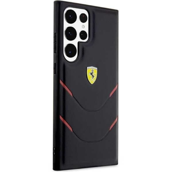 Ferrari Galaxy S23 Ultra Skal Hot Stamp Lines - Svart