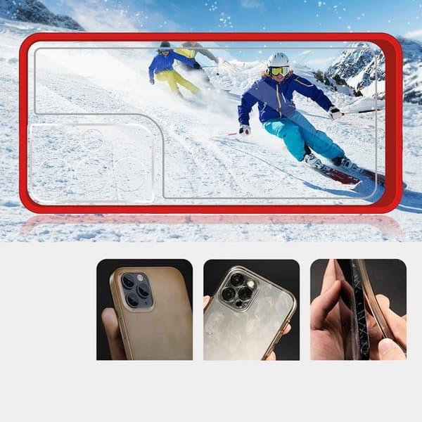 Galaxy S23 Ultra Skal Clear 3in1 - Röd