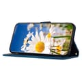 Miniatyrbild 6 av 11: iPhone 15 Pro Plånboksfodral Flower Pattern - Mörkblå