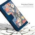 Miniatyrbild 8 av 11: iPhone 15 Pro Plånboksfodral Flower Pattern - Mörkblå