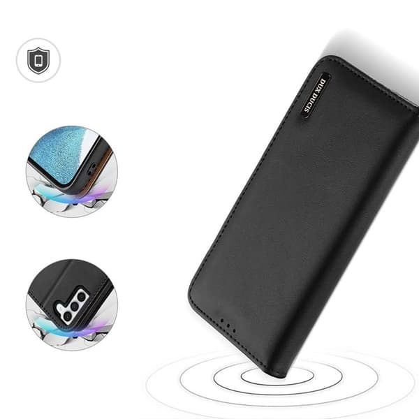 Dux Ducis Galaxy S23 Plus Plånboksfodral Äkta Läder RFID Hivo - Svart