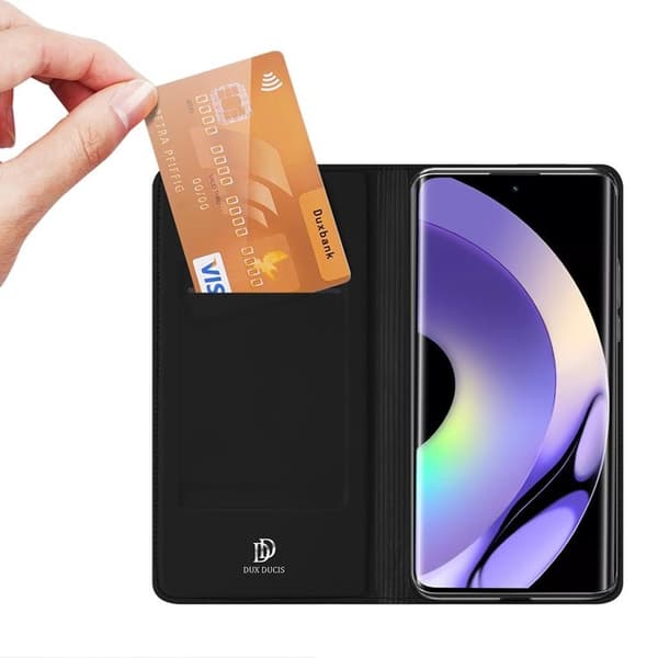 Dux Ducis Realme 10 Pro Plus Plånboksfodral SkinPro - Svart