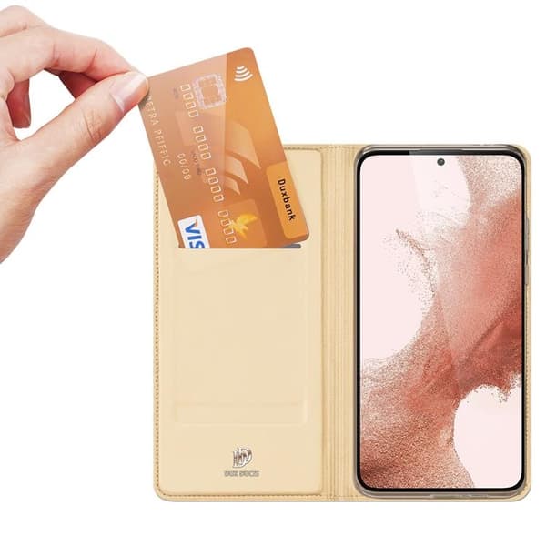 Dux Ducis Galaxy S23 Plus Plånboksfodral Skin Series - Guld