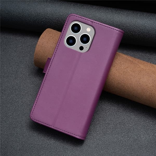 iPhone 15 Pro Plånboksfodral Zipper Flip - Lavender