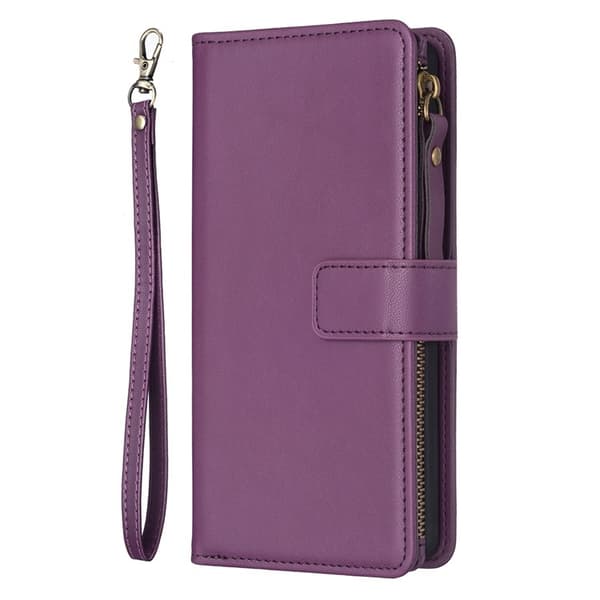 iPhone 15 Pro Plånboksfodral Zipper Flip - Lavender