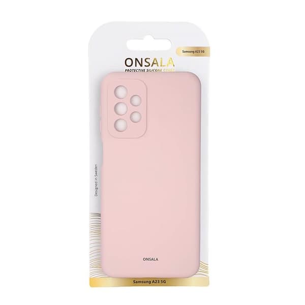 ONSALA Galaxy A23 4G/5G Skal Silikon - Chalk Rosa