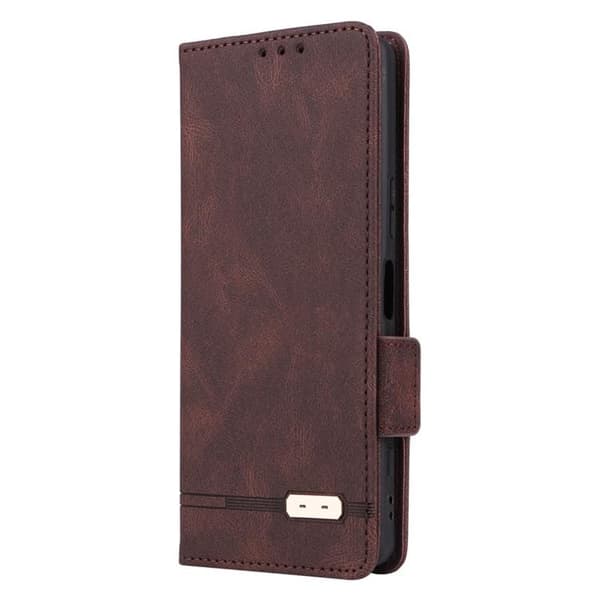 Sony Xperia 5 IV Plånboksfodral Decor Magnetic Clasp - Brun