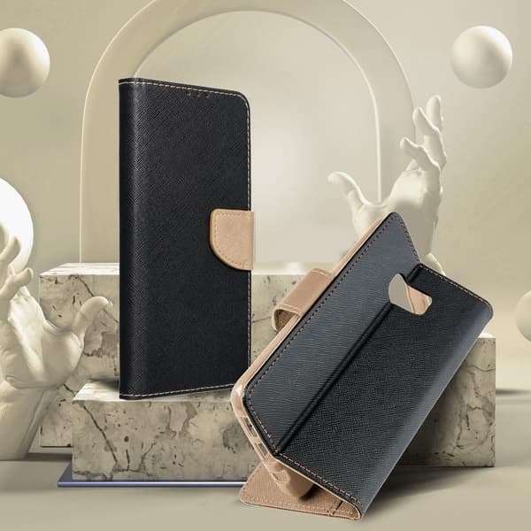 Galaxy M23 5G Plånboksfodral Fancy Eco Läder - Svart/- Guld