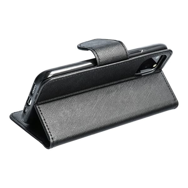 Galaxy Core Prime Plånboksfodral Fancy Eco Läder - Svart