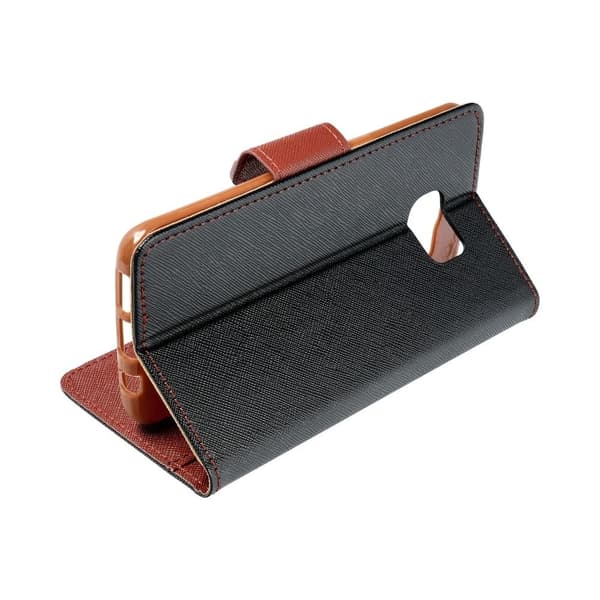 Galaxy S7 Plånboksfodral Fancy Eco Läder - Svart