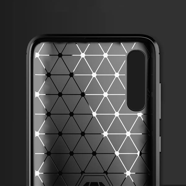 Galaxy A70/A70s Skal Forcell Carbon Mjukplast - Svart