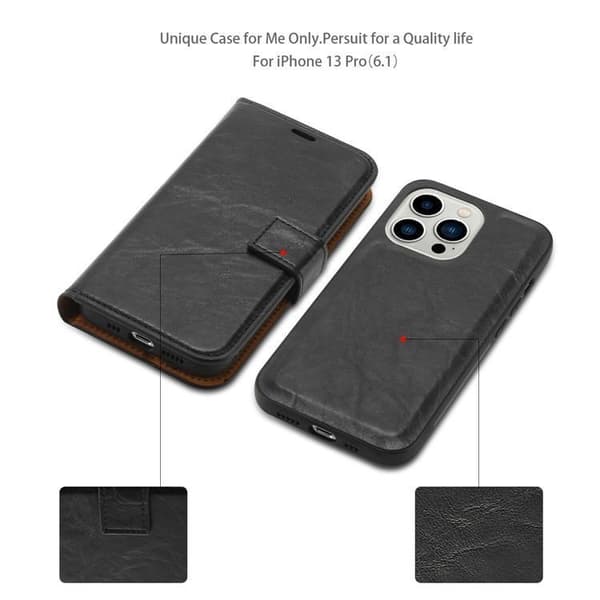 iPhone 15 Plånboksfodral 2-in-1 Detachable - Röd
