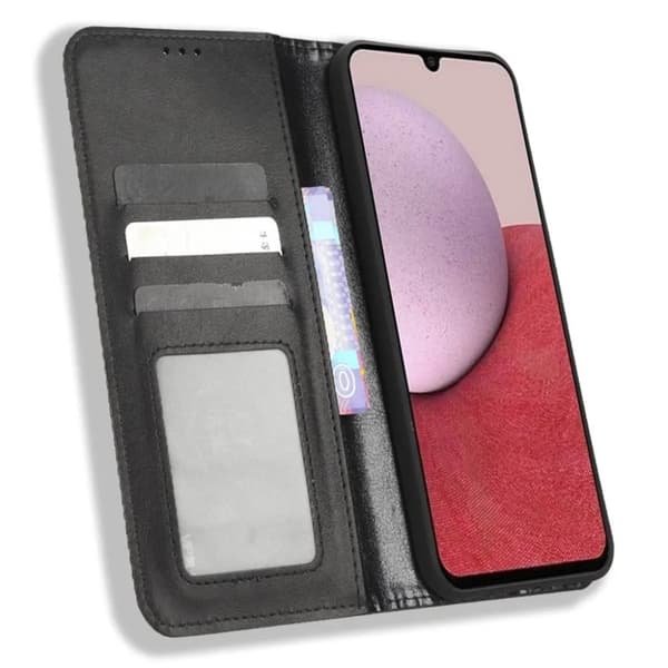 Galaxy A14 5G/4G Plånboksfodral Retro - Svart