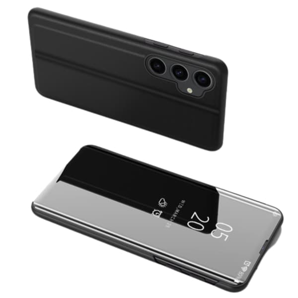 Galaxy S23 FE Mobilfodral Clear View Flip - Svart