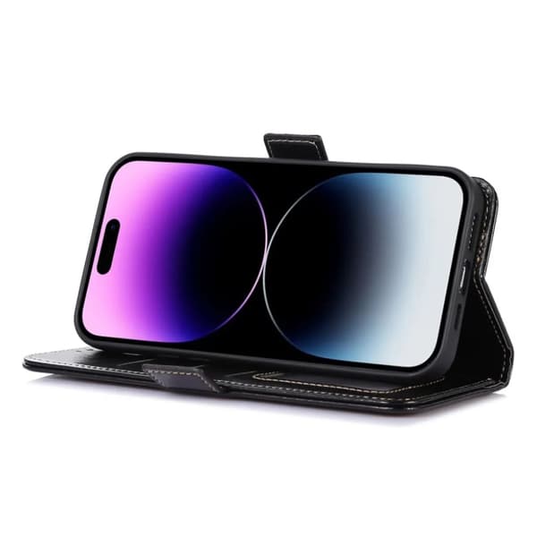 ABEEL iPhone 15 Plus Plånboksfodral - Svart