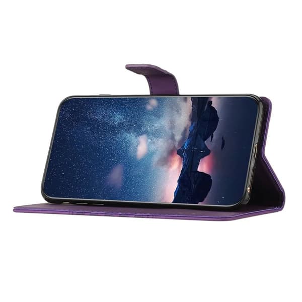 Google Pixel 7A Plånboksfodral Tryckt - Lila