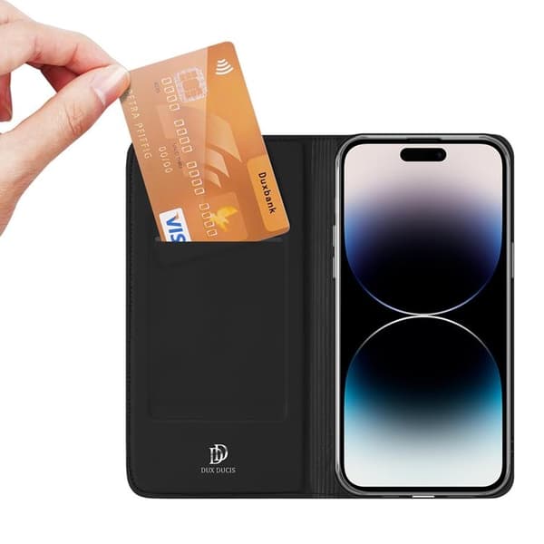 Dux Ducis iPhone 15 Pro Plånboksfodral Skin Pro - Svart