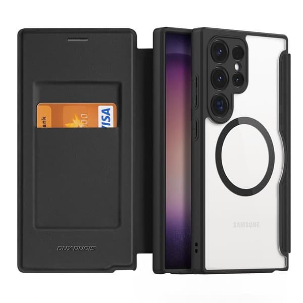 Dux Ducis Galaxy S24 Ultra Plånboksfodral Magsfae Skin X Pro - Svart