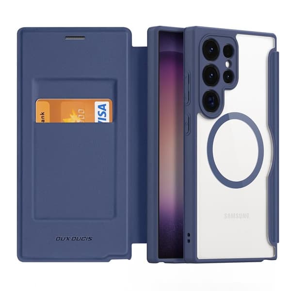 Dux Ducis Galaxy S24 Ultra Plånboksfodral Magsfae Skin X Pro - Blå