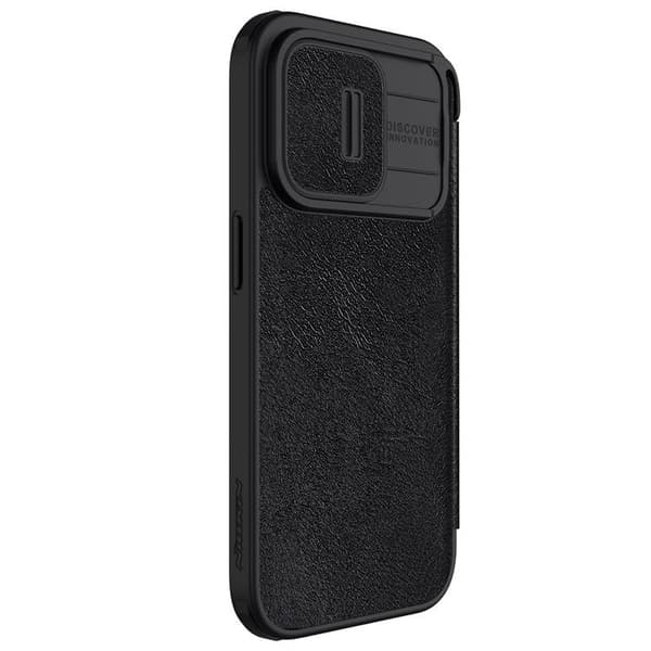 Nillkin iPhone 15 Pro Max Plånboksfodral QinPro Läder - Svart
