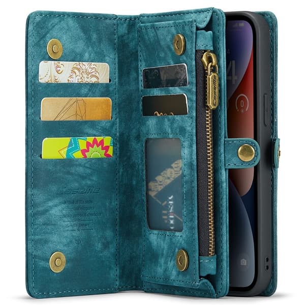 CASEME iPhone 15 Pro Max Plånboksfodral 008 Detachable - Blå