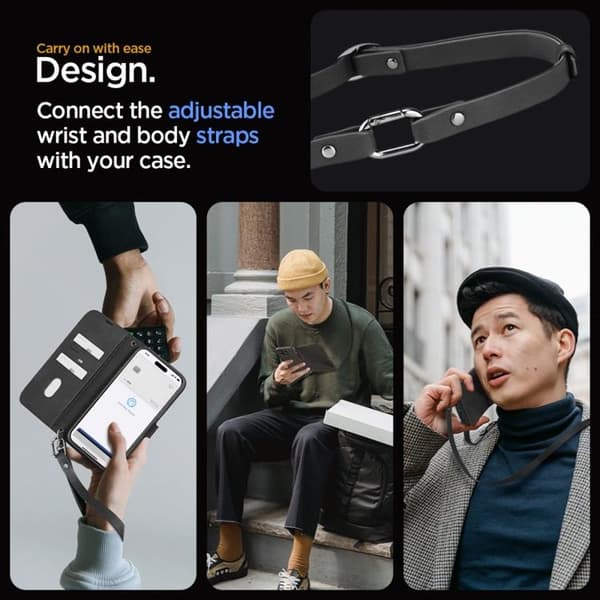 Spigen iPhone 15 Pro Plånboksfodral 'S' Pro - Svart