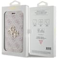Miniatyrbild 7 av 7: Guess iPhone 15 Pro Max Plånboksfodral Metall Logo - Rosa