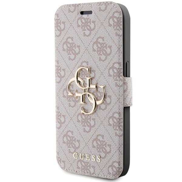 Guess iPhone 15 Pro Max Plånboksfodral Metall Logo - Rosa