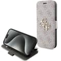 Miniatyrbild 1 av 7: Guess iPhone 15 Pro Max Plånboksfodral Metall Logo - Rosa
