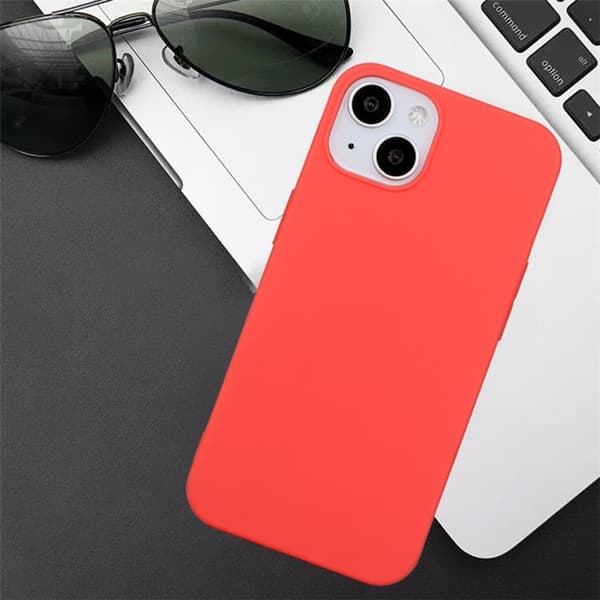 iPhone 15 Plus Mobilskal TPU Matte Slim-Fit - Röd