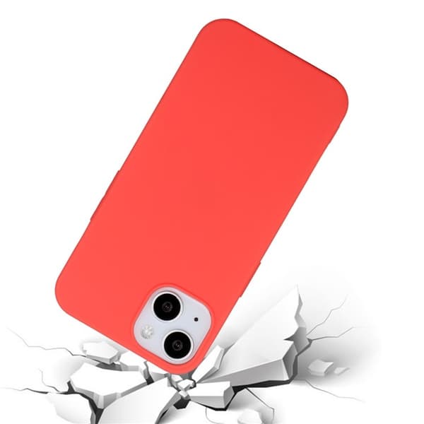 iPhone 15 Plus Mobilskal TPU Matte Slim-Fit - Röd