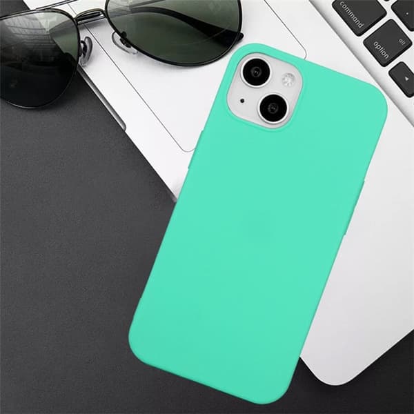 iPhone 15 Plus Mobilskal TPU Matte Slim-Fit - Cyan