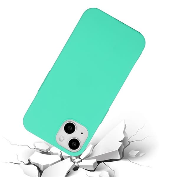 iPhone 15 Plus Mobilskal TPU Matte Slim-Fit - Cyan