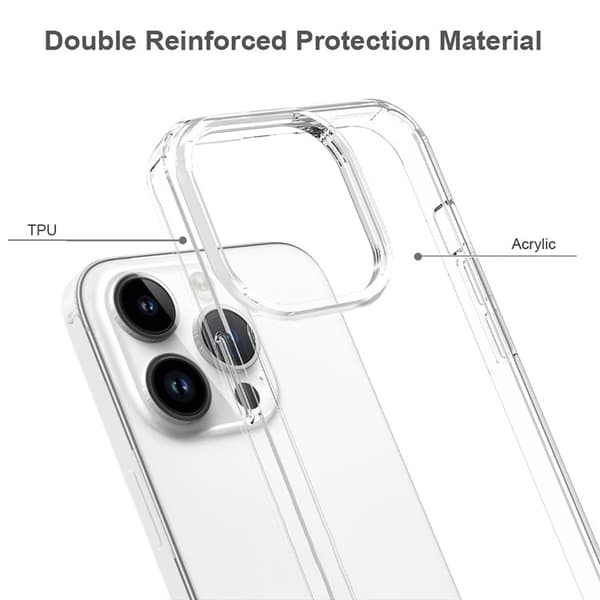 BOOM iPhone 15 Pro Mobilskal Acrylic TPU - Clear