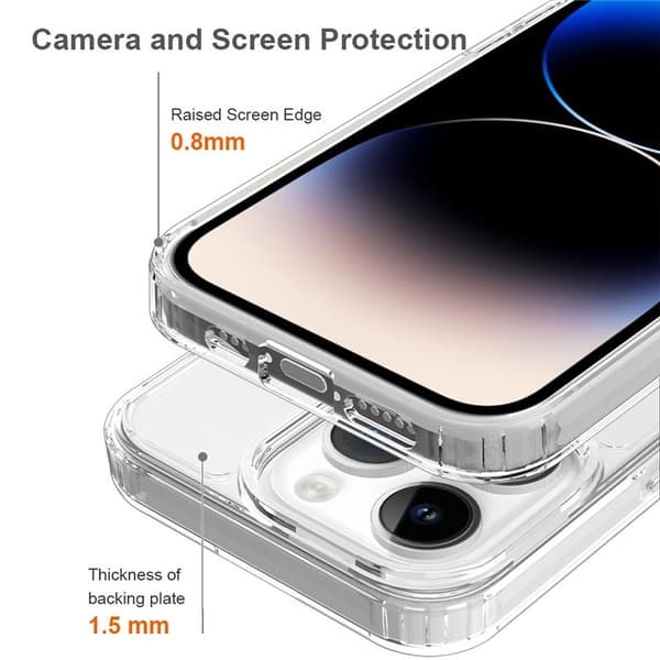 BOOM iPhone 15 Pro Mobilskal Acrylic TPU - Clear